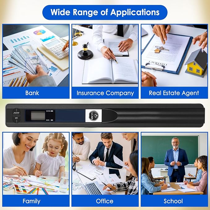 Portable Document Scanner, 900DPI Handheld Scanner Wand - Image 4