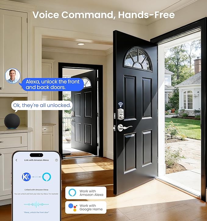 Veise VE012W-B Wi-Fi Fingerprint Smart Lock - Image 4
