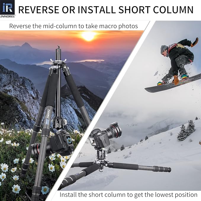 Carbon Fiber Camera Tripod-INNOREL GT324C Professional Compact Shooting Tripod - Image 9
