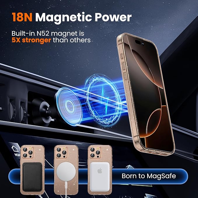 toushion 3 in 1 for iPhone 16 Pro Case Clear, Not Yellowing, Screen Protector*1 - Image 2
