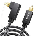 IVANKY Right Angle Optical Audio Cable, 10ft/3M 24K Gold-Plated 90 Degree by ivanky