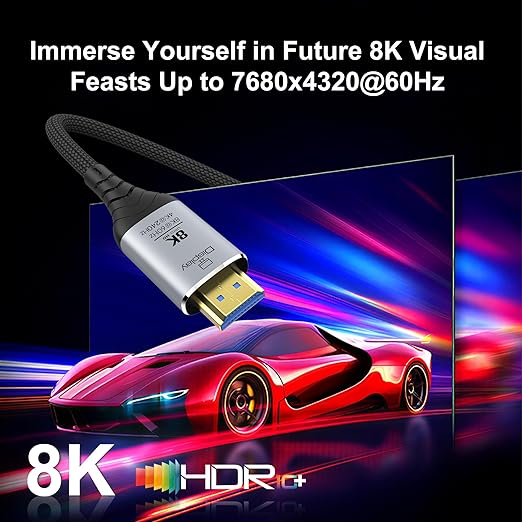 Fiber Optic HDMI Cable 65FT, 8K Long HDMI 2.1 Cable, 48Gbps Ultra High Speed - Image 3