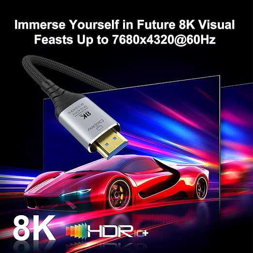 Fiber Optic HDMI Cable 100FT, 8K Long HDMI 2.1 Cable, 48Gbps Ultra High Speed - Image 3