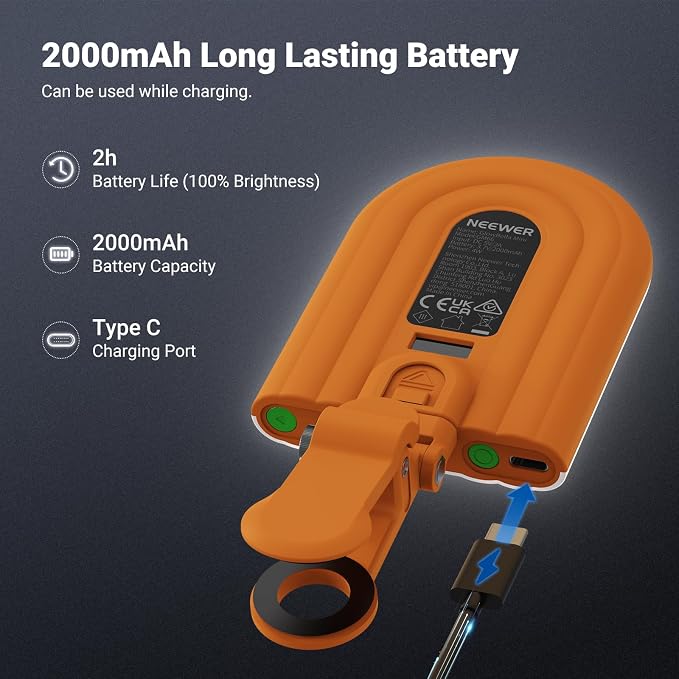 NEEWER GM66 Clip on Selfie Light - Image 3