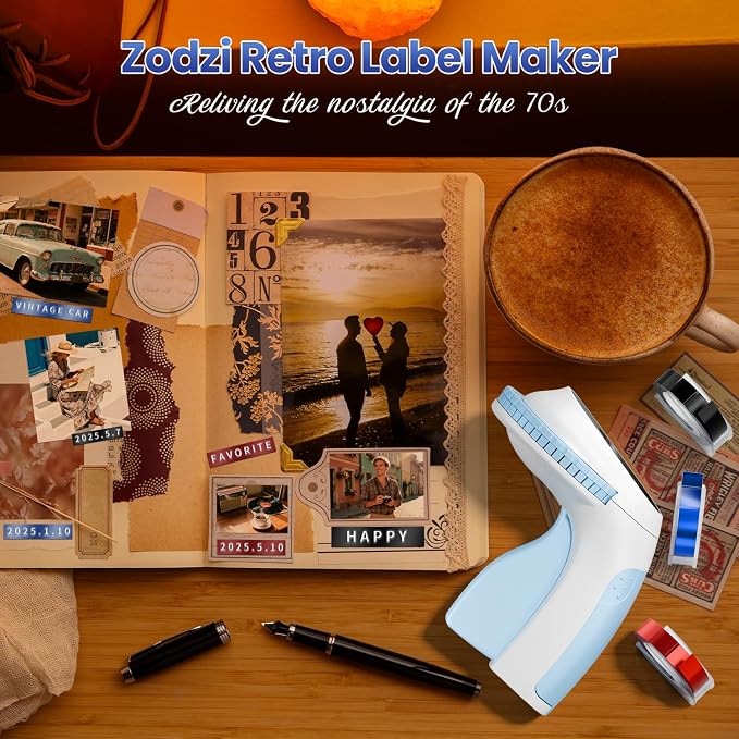 Zodzi Embossing Label Maker, Vintage Embossed Label Maker Machine - Image 5