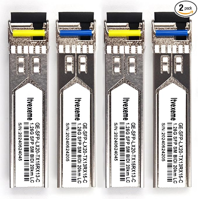 2 Pairs 1.25G BIDI SFP Network Transceiver Module, 1.25 Gigabit Single Mode by Unknown