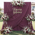 50ft x 12ft Burgundy Backdrop Curtains by CO-AVE
