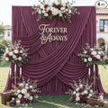 20ft x 12ft Burgundy Backdrop Curtains by CO-AVE