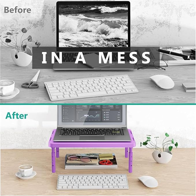 WALI Computer Monitor Stand for Desk, Adjustable Laptop Riser, Desk Monitor - Image 7