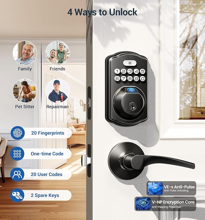 Veise Fingerprint Door Lock - Image 3