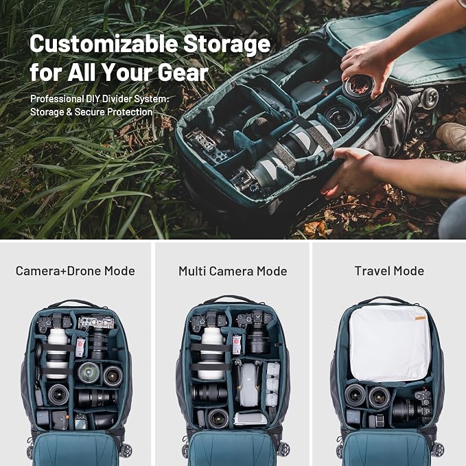 PGYTECH 2-in-1 Roller Camera Backpack, DSLR/SLR/Mirrorless Bag - Image 3