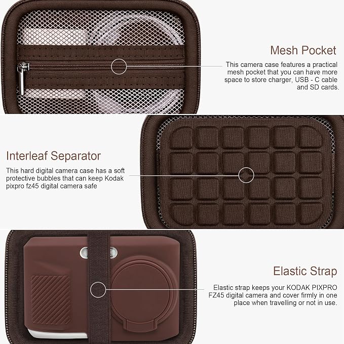 RAIALL Camera Case for KODAK PIXPRO FZ45 Digital Camera, 1* Hard Carrying Case - Image 4