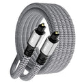 Kxable Optical Audio Cable 6.6FT /2M, Digital Audio Cable, Toslink Fiber Optic by Kxable