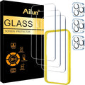 Ailun 3 Pack Screen Protector for iPhone 15 Pro + 3 Pack Camera Lens Protector by Ailun