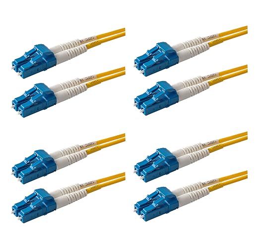 SpeedyFiberTX – 4-Pack 5 Meter LC to LC Fiber Patch Cable, Corning SMF-28 by SpeedyFiberTX