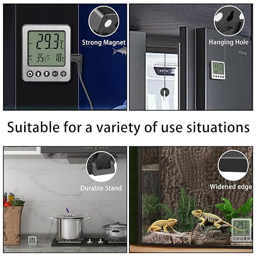 2 pcs Refrigerator Thermometer Freezer Alarm Digital Freezer Thermometer Fridge - Image 4