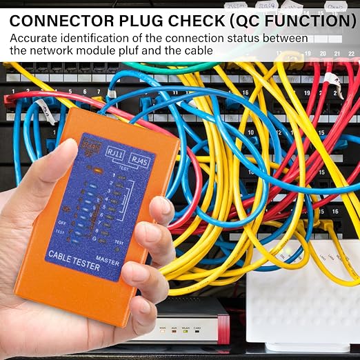 Network Cable Tester Ethernet Continuity Tester POE/RJ45/RJ11/RJ12/CAT5/CAT6 - Image 2