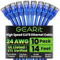 GEARit Cat 6 Ethernet Patch Cable 14 ft Blue by GEARit