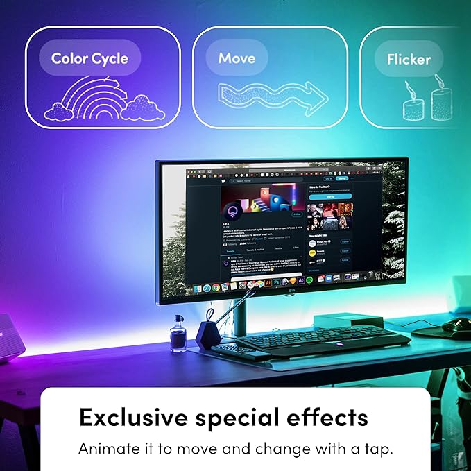 LIFX Supercolor Smart LED Strip Lights 6.6ft, Color Changing Multizone RGB + - Image 5
