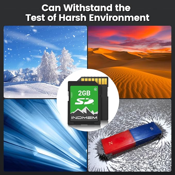 INDMEM 2GB SD Card, 2GB Class 4 Flash Memory Card 2G SLC Standard Secure - Image 4
