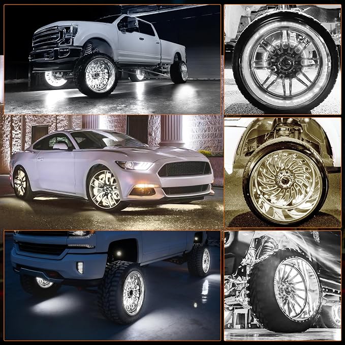 Nilight 4PCS 15.5inch Double Row LED Wheel Ring Lights Pure White - Image 9