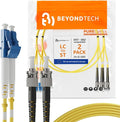 BEYONDTECH 2m LC to ST Fiber Patch Cable – UPC Single-Mode Duplex Fiber Optic by Beyondtech