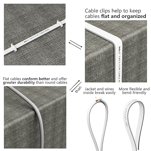 Jadaol Cat 6 Ethernet Cable 20 ft, 10Gbps Support Cat8 Cat7 Network, Flat RJ45 - Image 5