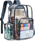 J.CARP Clear Bag Heavy Duty Backpack Durable Transparent See Through Bag by JCARP