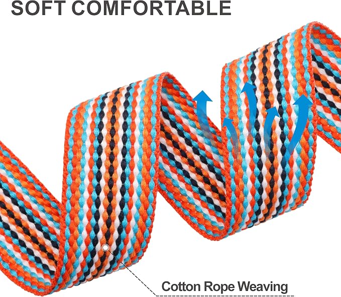 Padwa Lifestyle Striped Orange Camera Strap - Image 4