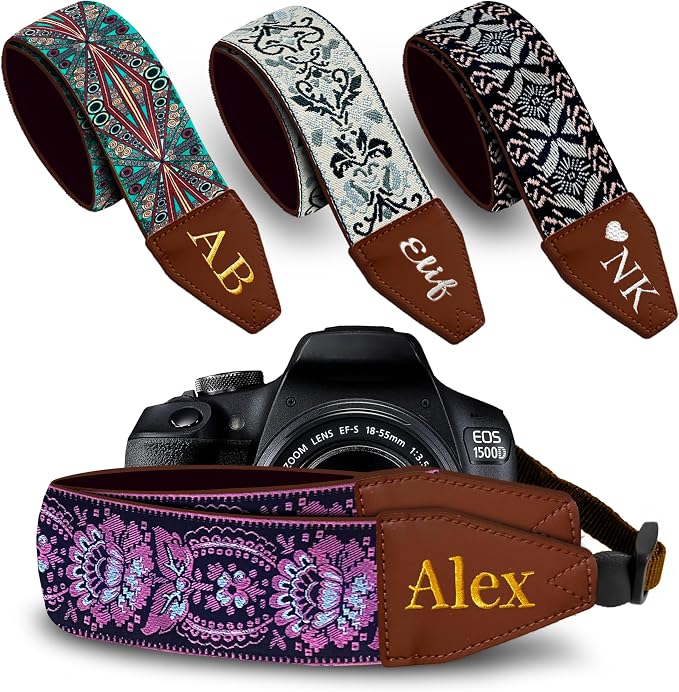 Art Tribute Custom Camera Strap Retro Pink by ArtTribute
