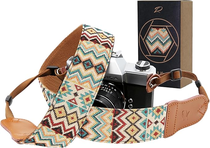 Padwa Lifestyle Cool Ethnic Style Apricot Camera Strap by PadwaLifestyleCameraStrap