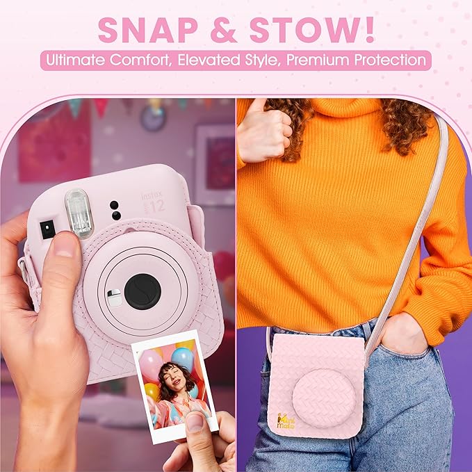 Fujifilm Instax Mini 12 Instant Camera Blossom Pink + Minimate Custom Designed - Image 4