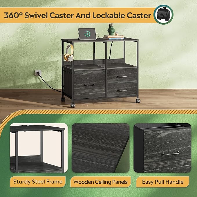 DEVAISE 3 Drawer File Cabinet - Image 6