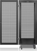 Sound Town 30U Universal Steel Rack, w/Mesh Doors, Locking Casters, Vented Side by SOUNDTOWN