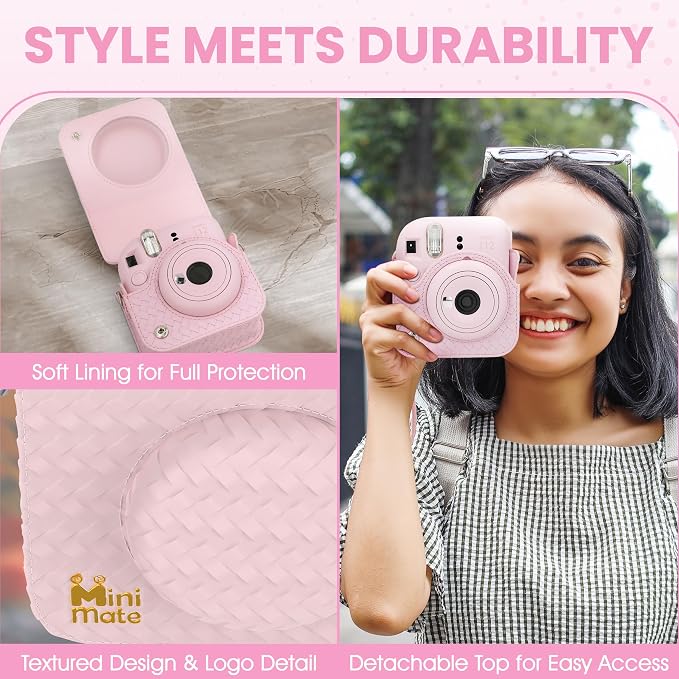 Fujifilm Instax Mini 12 Instant Camera Blossom Pink + Minimate Custom Designed - Image 6
