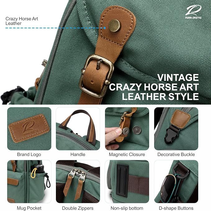 Padwa Lifestyle Green Camera Backpack - Image 7