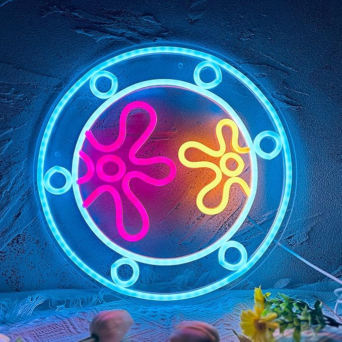 manimo Ocean World Porthole Neon Lights, LED Under Sea Porthole Neon Signs by Manimo