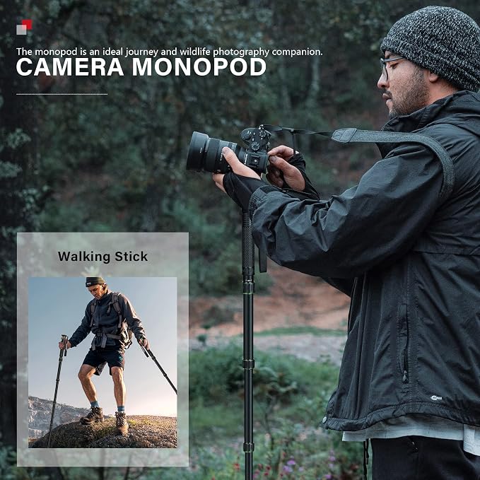 Manbily Camera Monopod Aluminum Portable Compact Lightweight Travel Monopod - Image 6