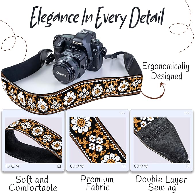 Camera Strap for All DSLR and Mirrorless Camera Including Binoculars. Neck - Image 3