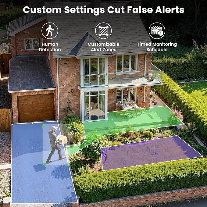 Security Camera Wireless Outdoor, 2.4G WiFi, Battery & Solar Powered, Free - Image 5
