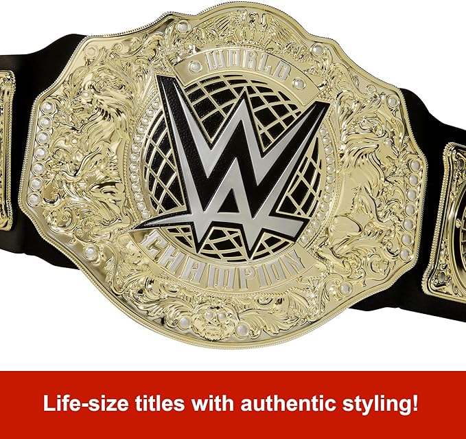 Mattel WWE Championship Title, World Heavyweight Championship Role-Play & - Image 3