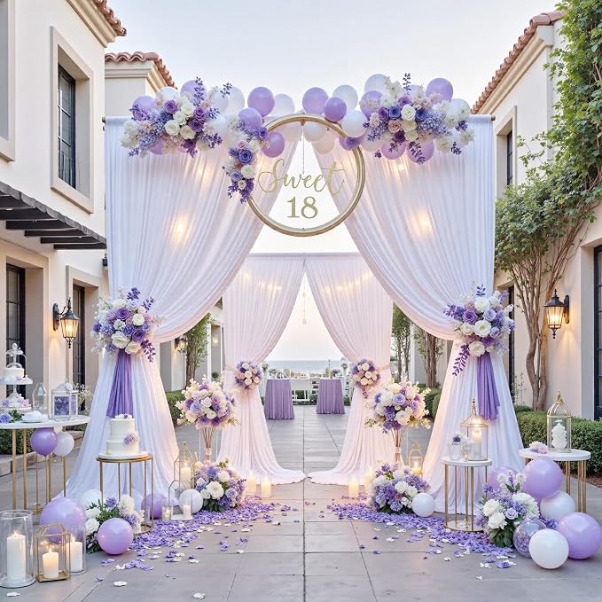 10ft x 15ft White Backdrop Curtains - Image 6