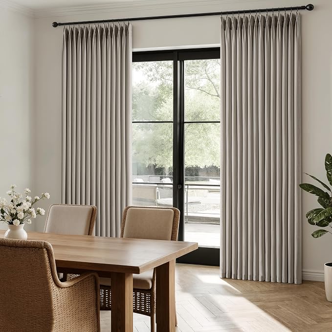 Memory Trained Pinch Pleated Curtains 92 Inches Long, Viral Linen Pinch Pleat - Image 8