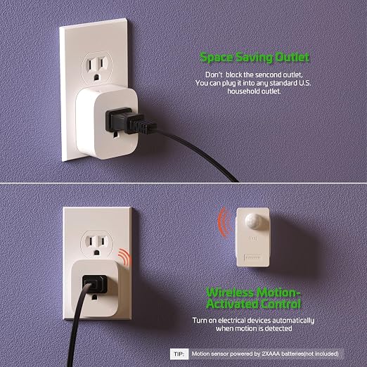 RAYZEEK Wireless Motion Sensor Plug Kits, No-Wire Mini PIR Sensor Switch - Image 8