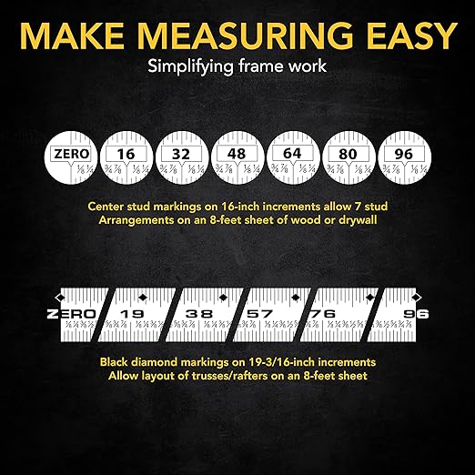 LEXIVON 25Ft/7.5m AutoLock Tape Measure | 1-Inch Wide Blade - Image 6