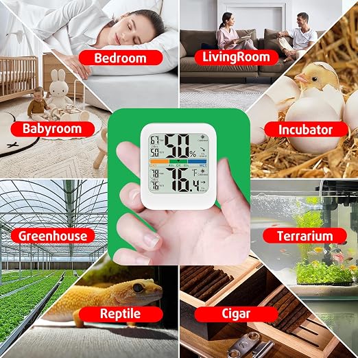 G.CATACC Digital Hygrometer Indoor Thermometer Humidity Meter Gauge, Room - Image 4
