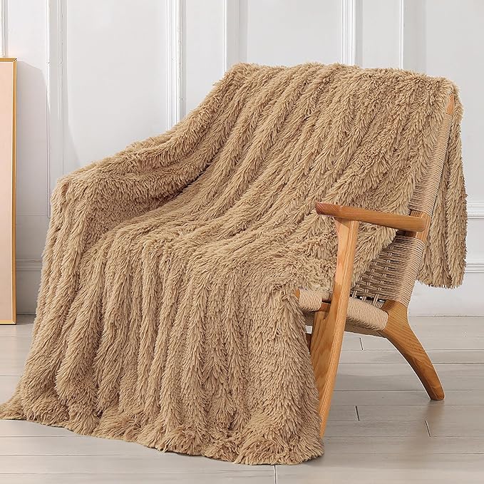 Tuddrom Decorative Extra Soft Faux Fur Blanket Queen Size 80" x 90", Solid by Tuddrom