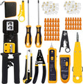 LEATBUY RJ45 Crimper Kit CAT5 CAT6 Crimping Tool Set by Unknown