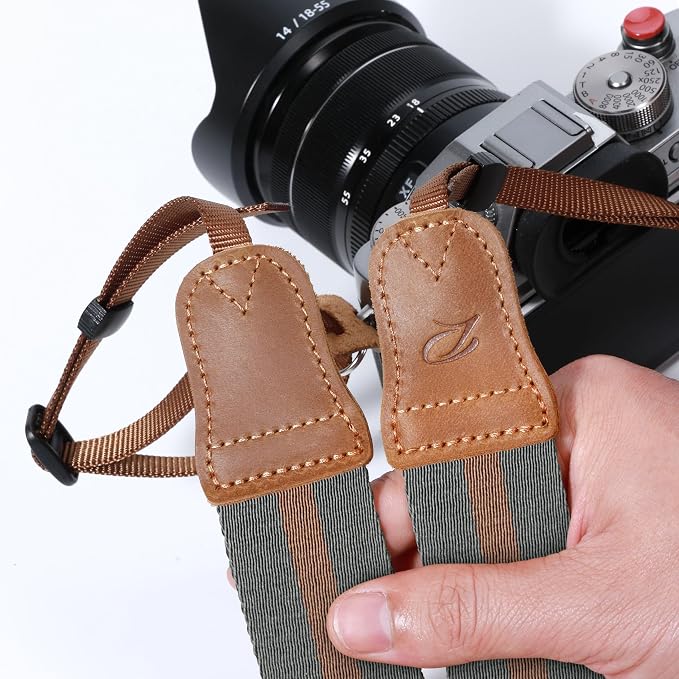 Padwa Lifestyle Green Brown Stripes Camera Strap - Image 4
