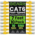 GEARit Cat 6 Ethernet Patch Cable 7 ft Yellow by GEARit